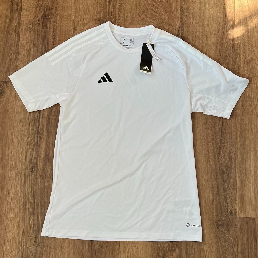 NEW Adidas Campeon 23 Soccer Jersey White Sz M